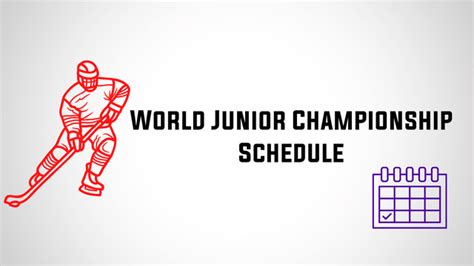 world junior hockey game schedule