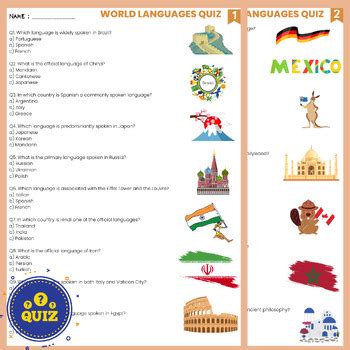 World Languages Quiz - Quizizz Answer Key