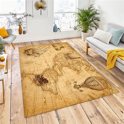 Kids World Map Rug(Size 240 x 160cm)