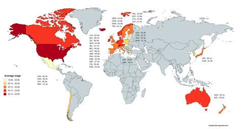 world map average salary