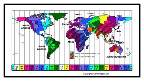 World Map By Time Zone