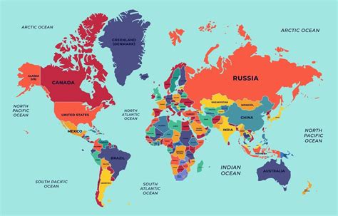 World Map Countries Learn