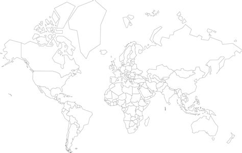 World Map Countries White