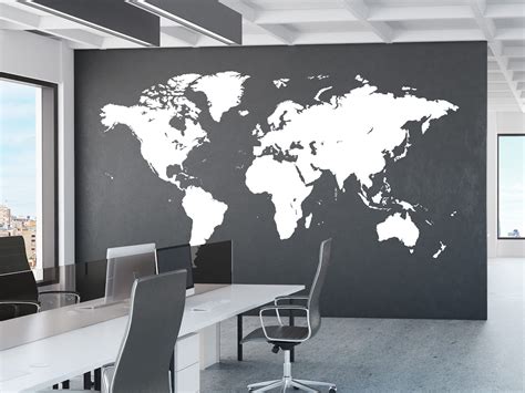 World Map For Office Wall