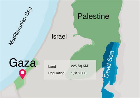 Flag Location Map of Gaza Strip, political outside