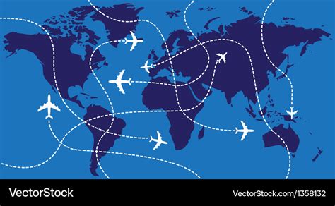 world map png flight vector