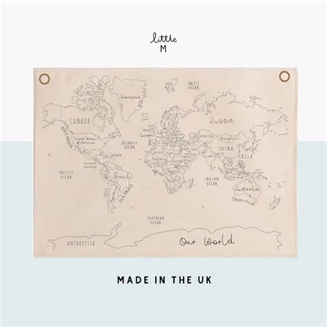 World Map Wall Hanging Uk