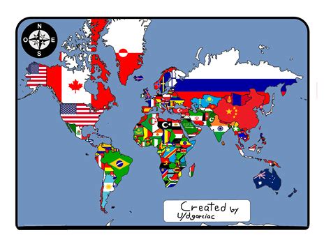world map with countries paint