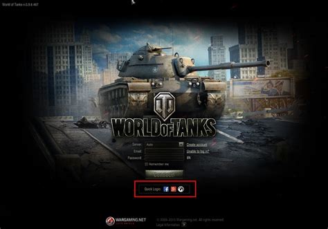 world of tank login