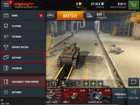 world of tanks blitz player support center