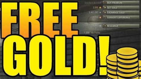 world of tanks free gold