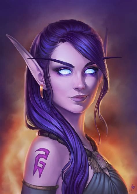 World Of Warcraft Night Elf Drawing