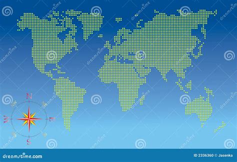 Outline map with compass line icon. Geography, study, science, continent, country, world