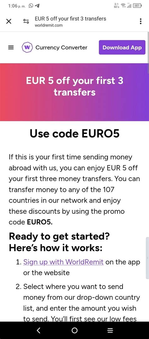 worldremit new customer promo code
