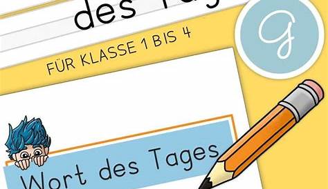 Wort des Tages Klasse 1 in 2020 | Vokabeln lernen, Grundschulmaterial