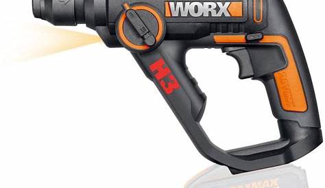 Worx H3 Pneumatic Power MAX 3in1 Rotary Hammer Drill 20V LiIon 2.0Ah