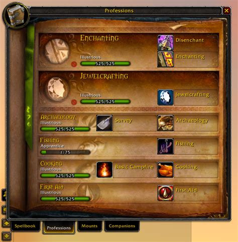 wotlk classic wow professions
