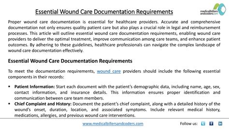 Wound Care Documentation Requirements