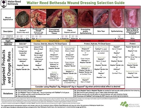wound care product chart