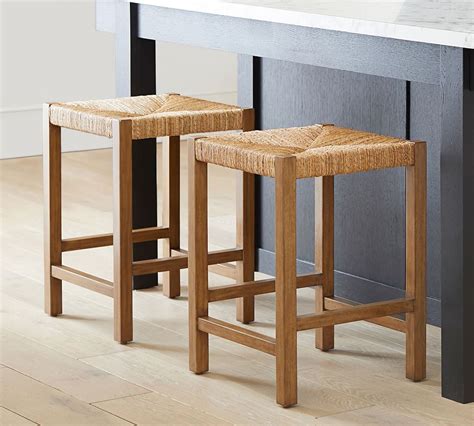 Woven Backless Bar Stools