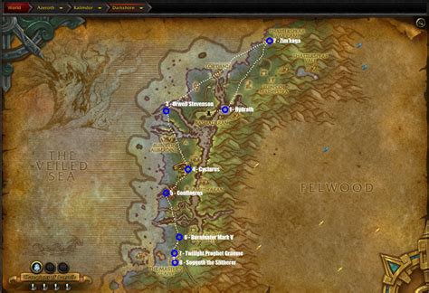 wow how to get to felwood from darkshore