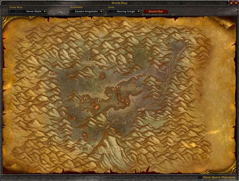 wow searing gorge map