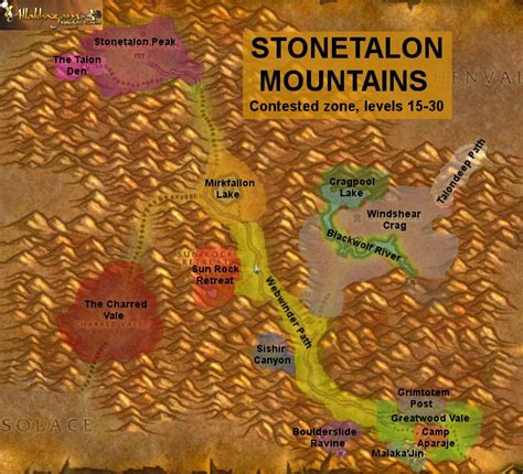 wow stonetalon mountains quests chain allaince
