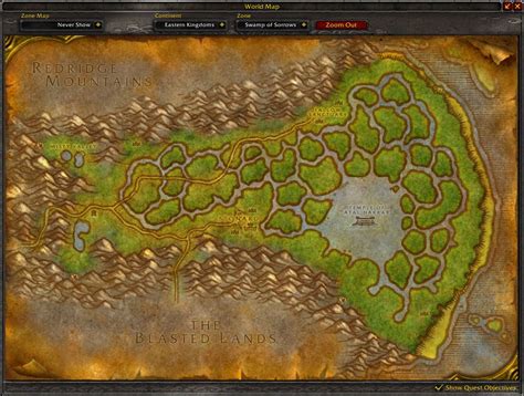wow swamp of sorrows location