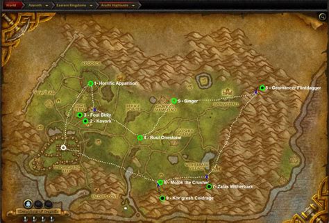 wow where is arathi highlands from victors point