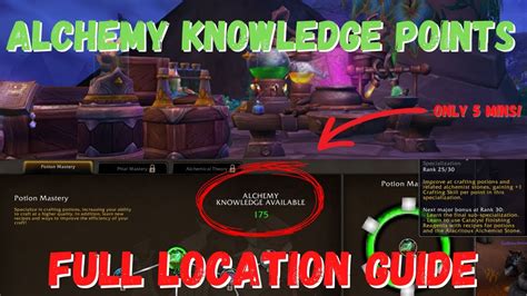 wow alchemy knowledge locations