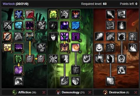 wow classic warlock talent tree calculator