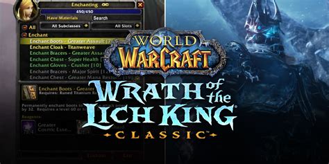 wow classic wotlk enchanting 1-450