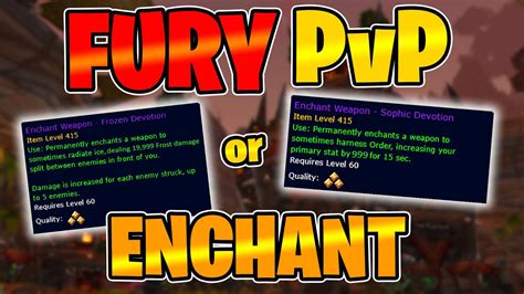 wow fury warrior pvp enchants