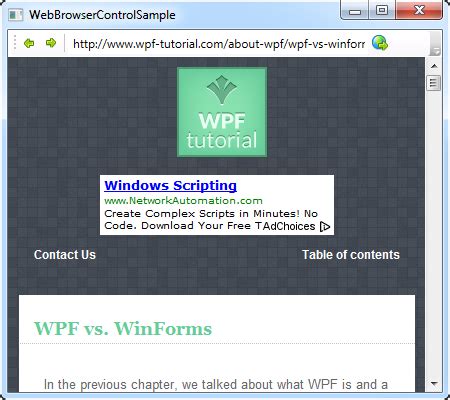 Wpf Browser Application