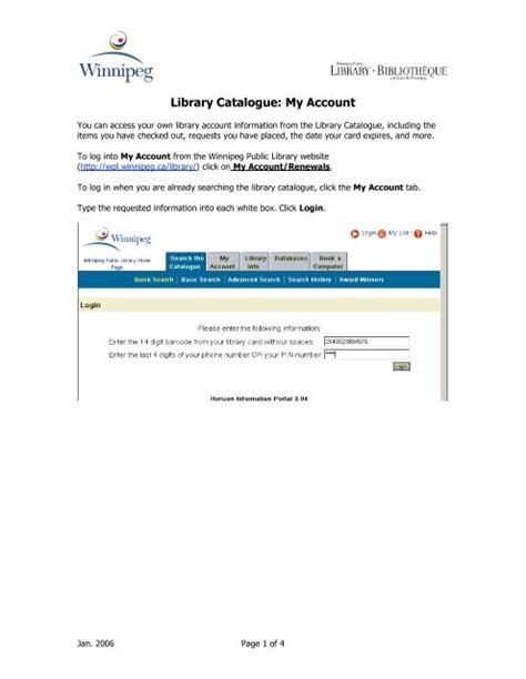 wpg public library my account