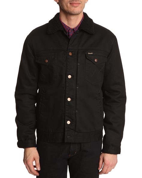 wrangler black denim jacket