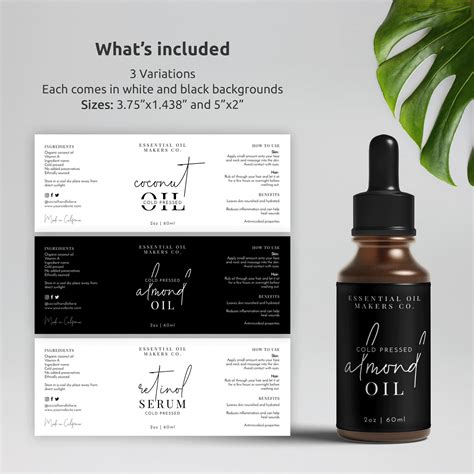 Wrap Around Bottle Labels