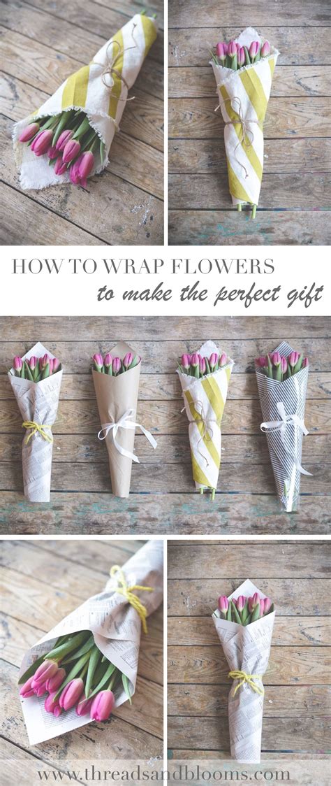 Wrapping Paper Around Flowers