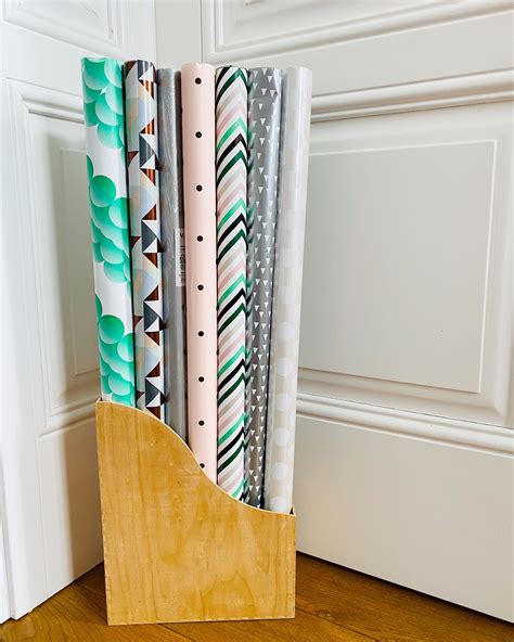 wrapping paper rolls storage
