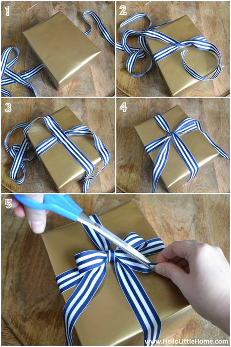Wrapping Ribbon Around Present
