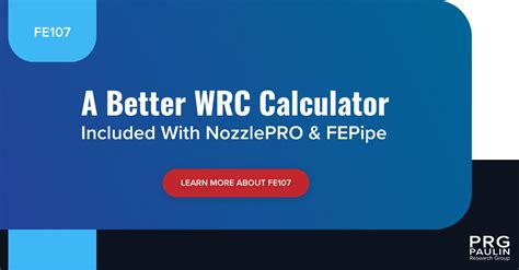 wrc calculation for nozzle