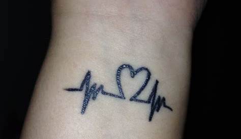 Wrist Small Heartbeat Tattoo Pin On