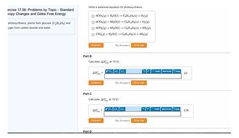 Write A Balanced Equation For Photosynthesis Calculate Delta H Rxn Solved During , Plants Use Energy From Sunl