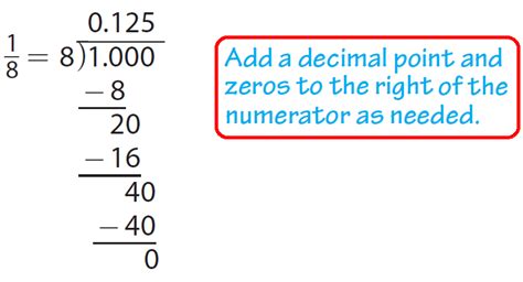 write 1 8 as a decimal number