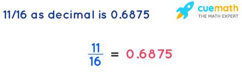 write 11/16 as a decimal