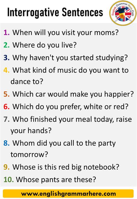 write 2 example of interrogative sentence