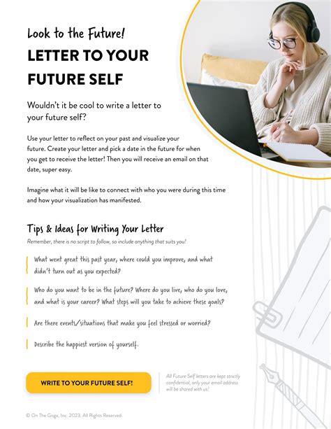 write a brief note to your future self example