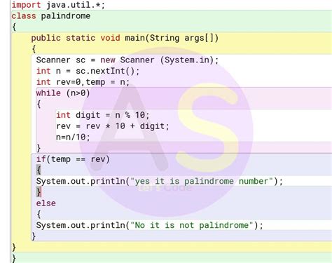 write a java program to print palindrome number
