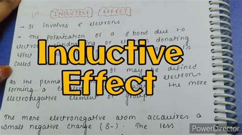 write a note on inductive effect