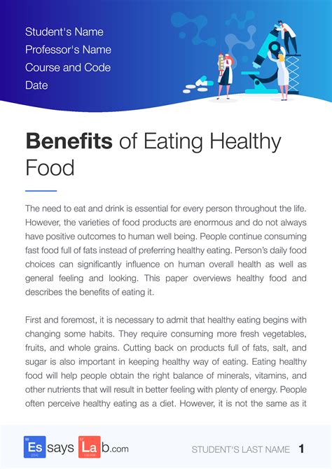 write a paragraph about healthy food